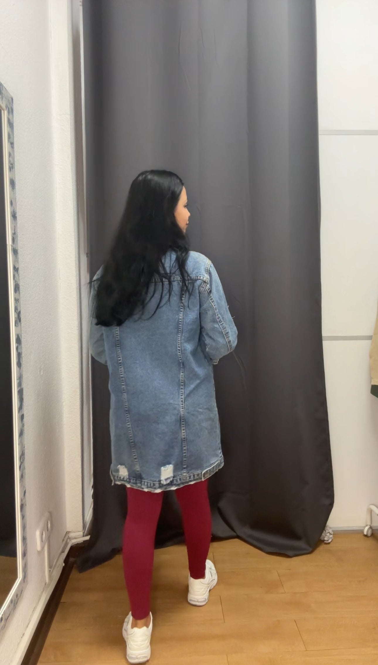 Chaqueta vaquera larga