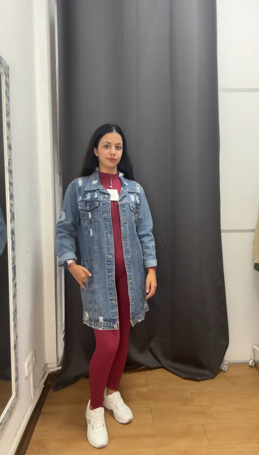 Chaqueta vaquera larga
