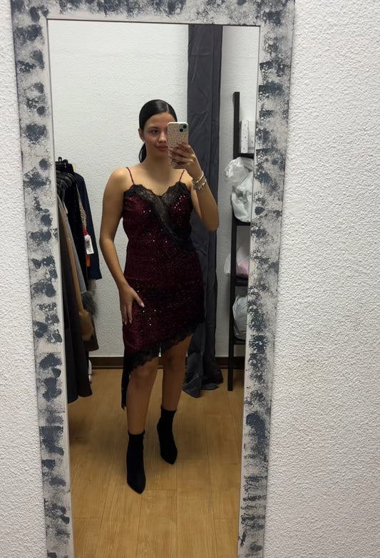 Vestido lencero lentejuelas