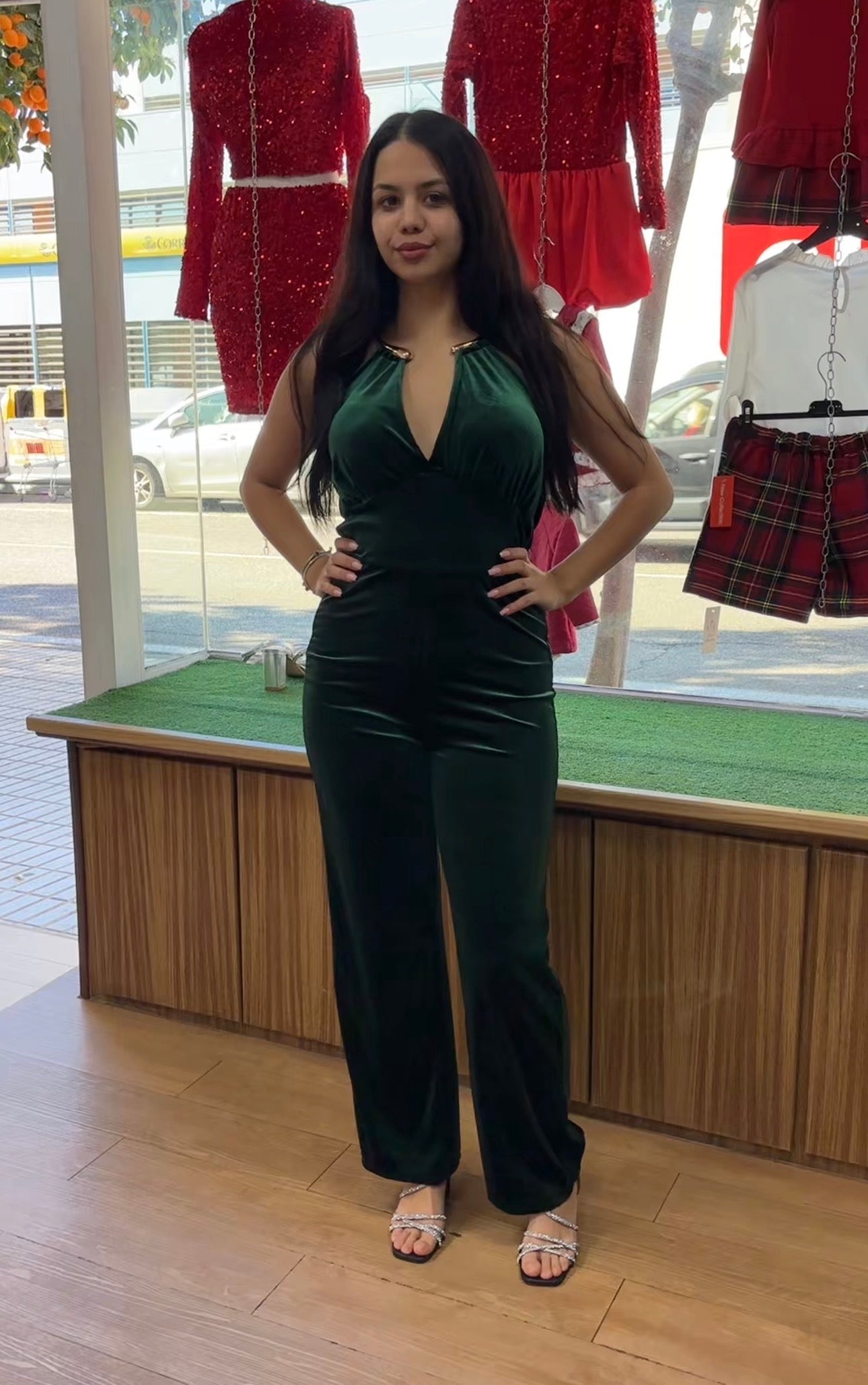 Mono collar terciopelo