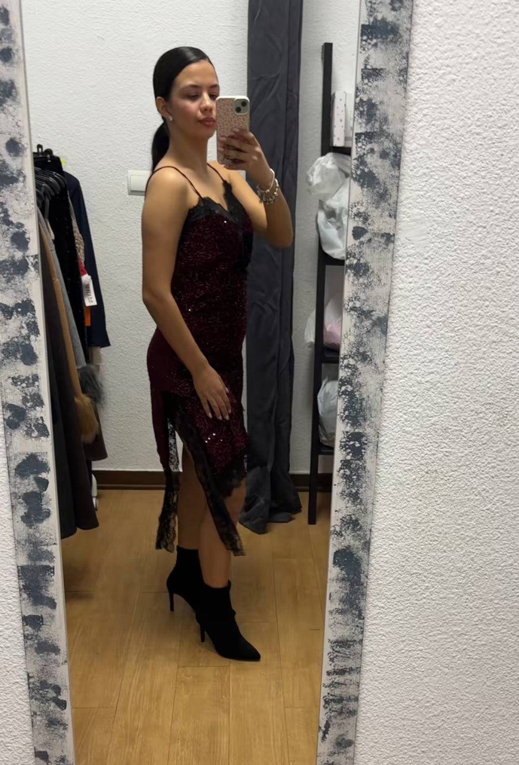 Vestido lencero lentejuelas