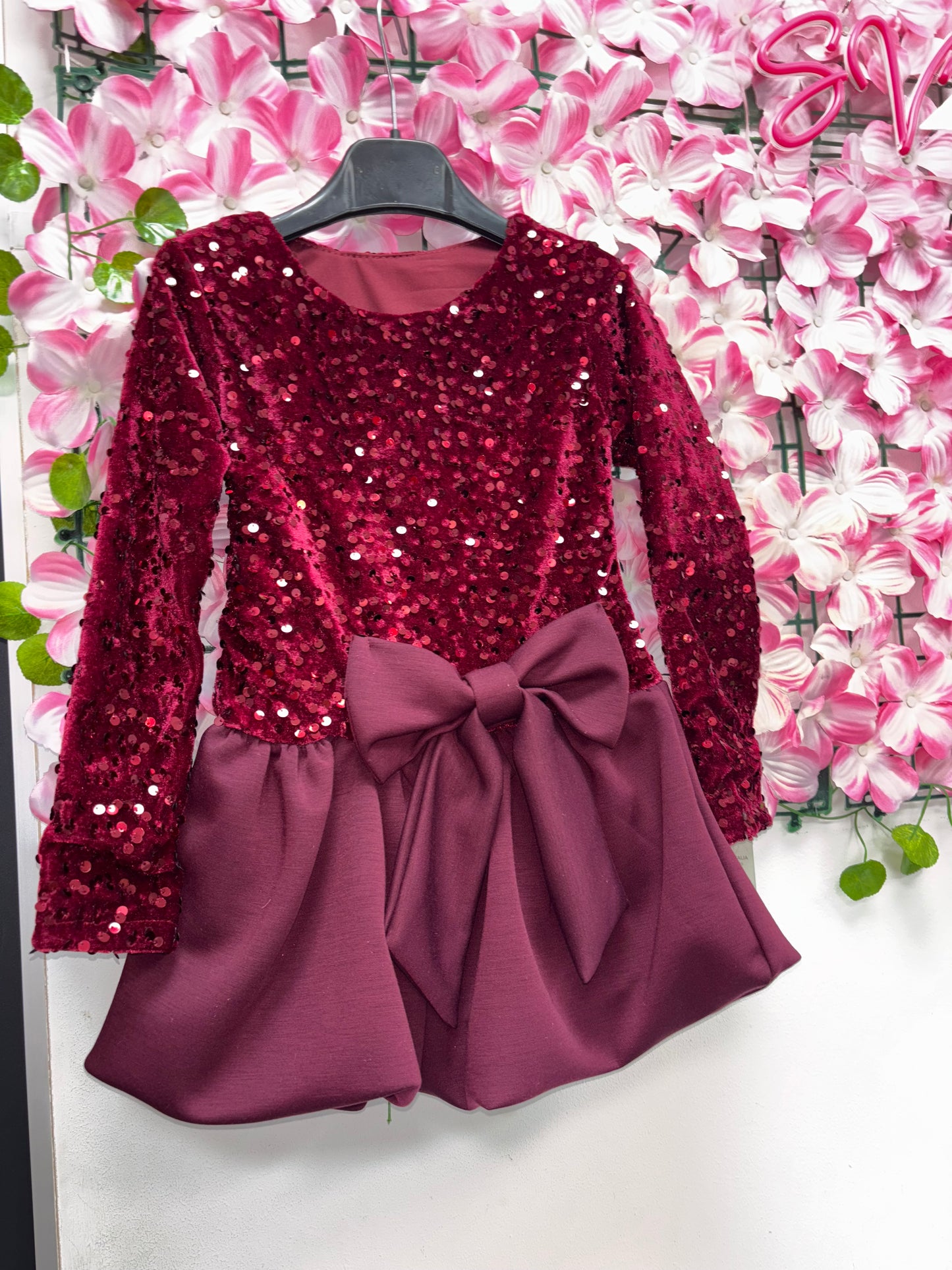 Vestido lentejuelas globo